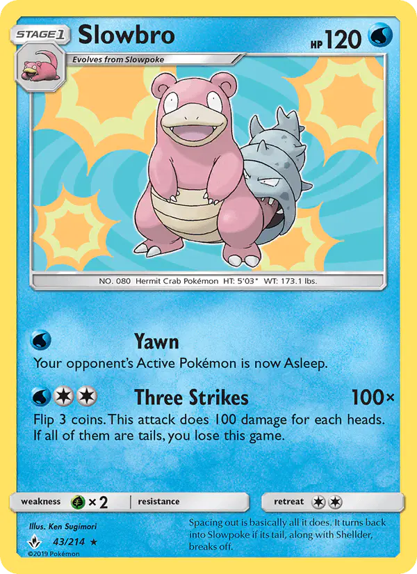 Carta Slowbro 43/214 de Unbroken Bonds
