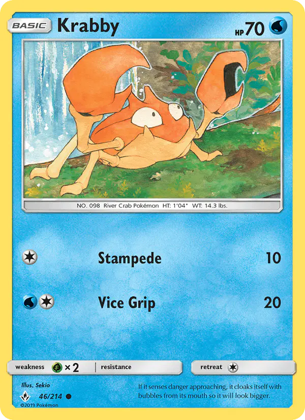 Carta Krabby 46/214 de Unbroken Bonds