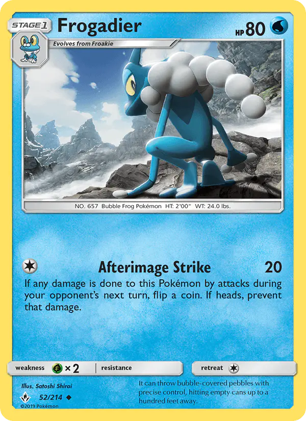 Carta Frogadier 52/214 de Unbroken Bonds