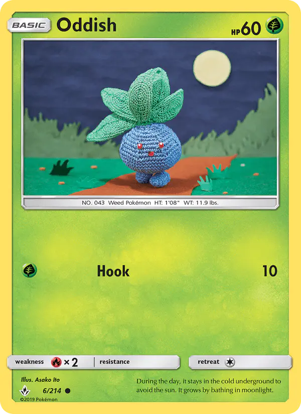 Carta Oddish 6/214 de Unbroken Bonds