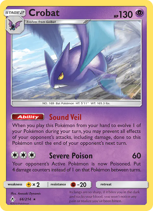 Carta Crobat 66/214 de Unbroken Bonds
