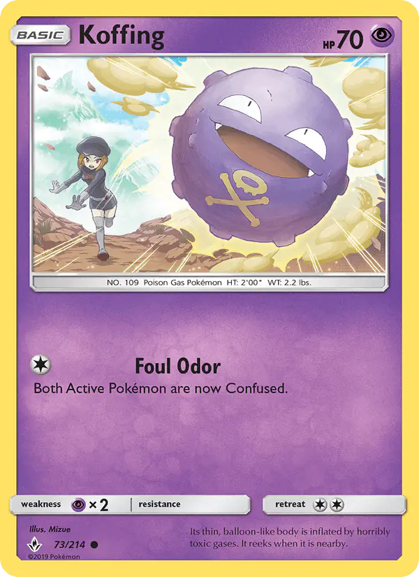 Carta Koffing 73/214 de Unbroken Bonds