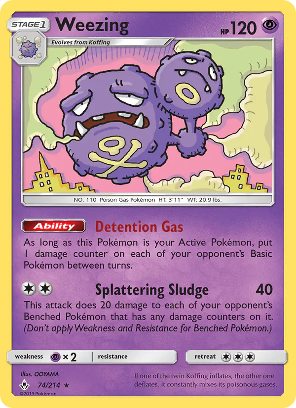 Carta Weezing 74/214 de Unbroken Bonds