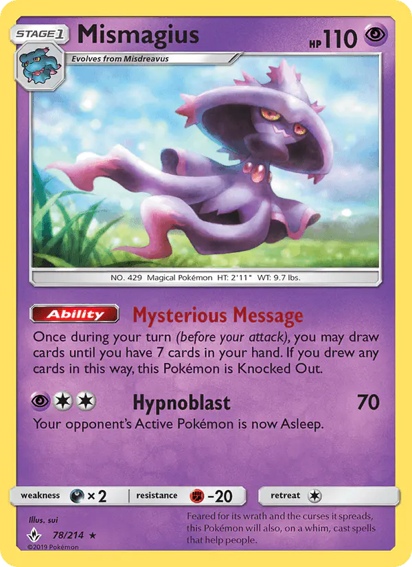 Carta Mismagius 78/214 de Unbroken Bonds
