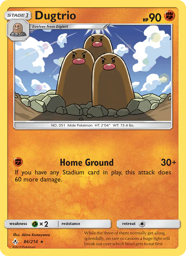 Carta Dugtrio 86/214 de Unbroken Bonds