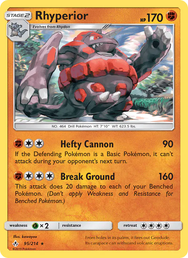 Carta Rhyperior 95/214 de Unbroken Bonds