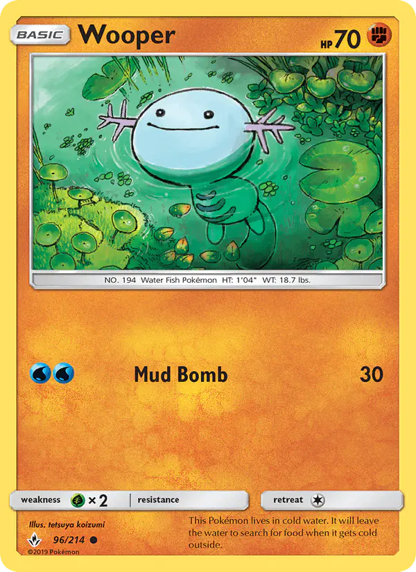 Carta Wooper 96/214 de Unbroken Bonds