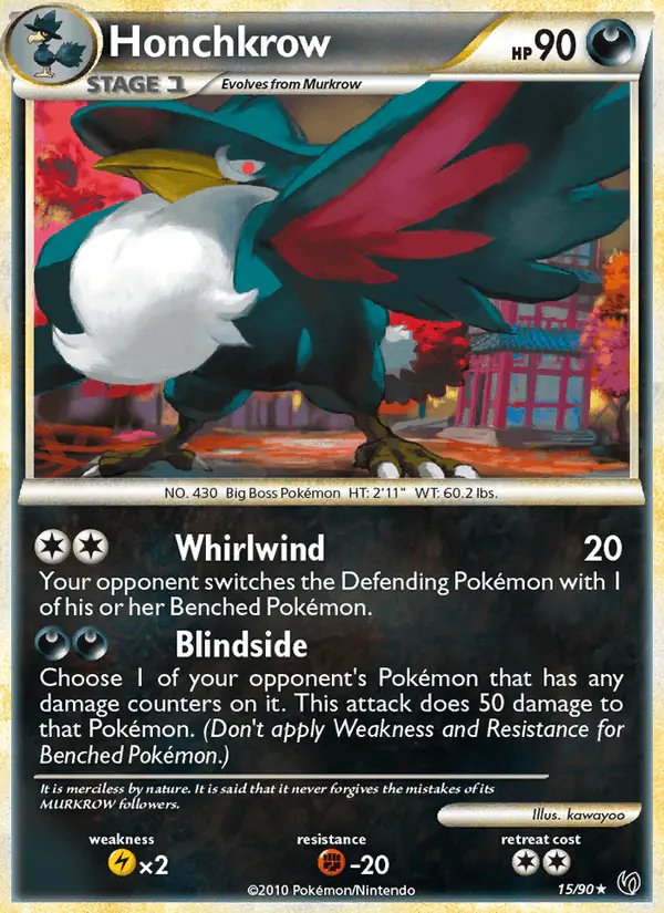 Carta Honchkrow 15/90 de Undaunted