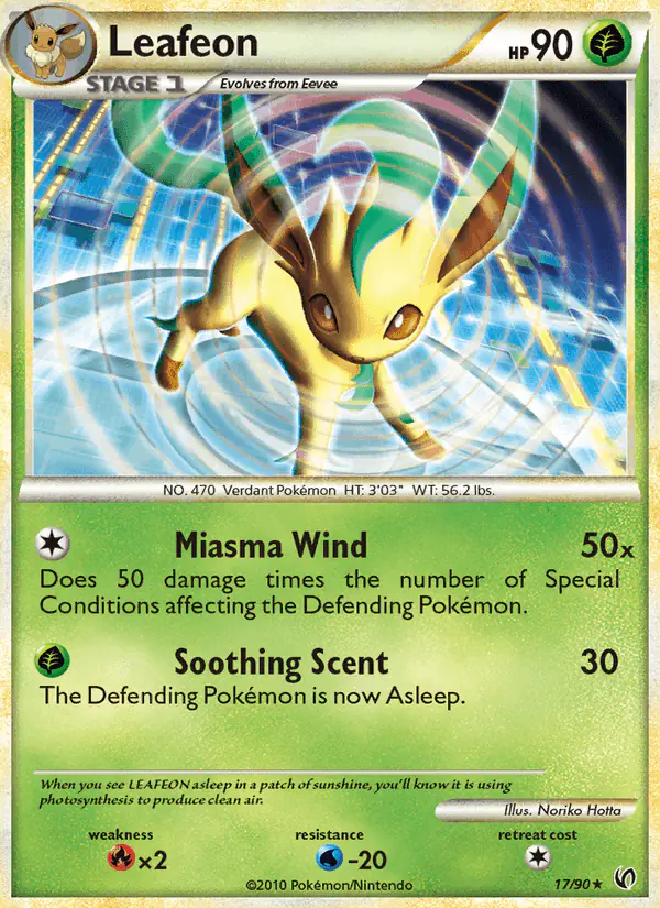 Carta Leafeon 17/90 de Undaunted