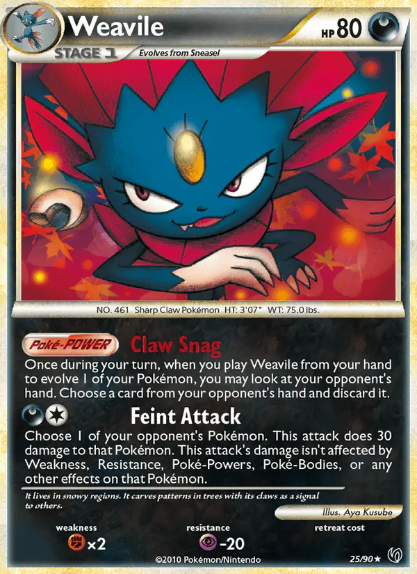 Carta Weavile 25/90 de Undaunted