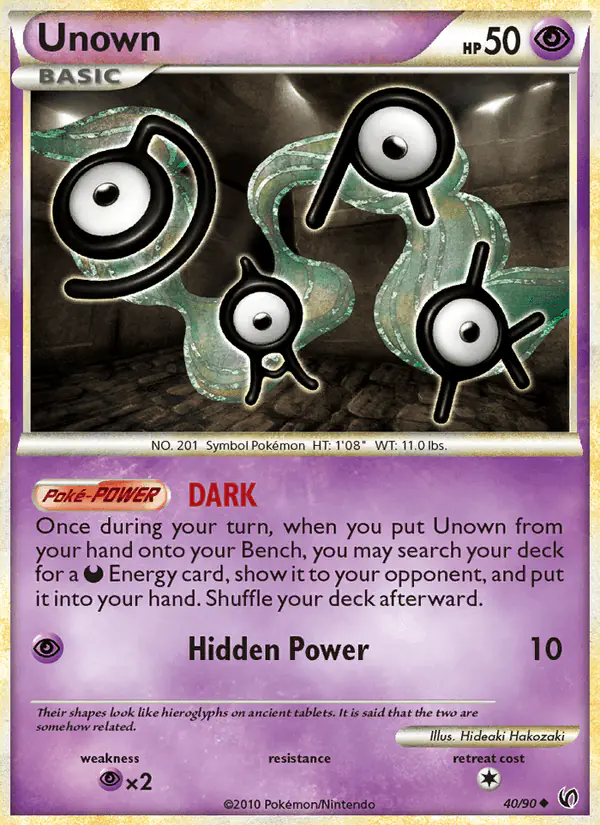 Carta Unown 40/90 de Undaunted