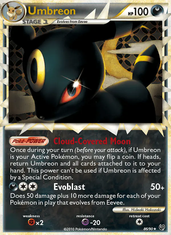 Carta Umbreon 86/90 de Undaunted