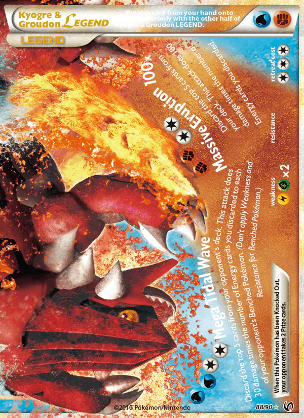 Carta Kyogre & Groudon LEGEND 88/90 de Undaunted