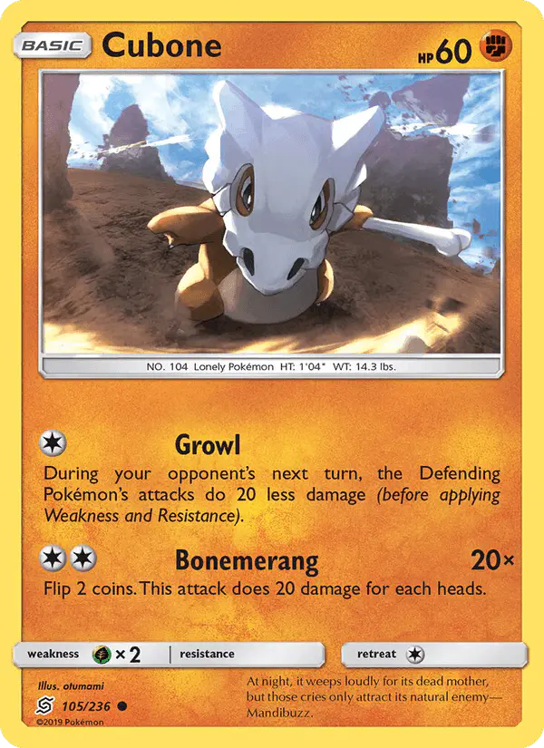Carta Cubone 105/236 de Unified Minds