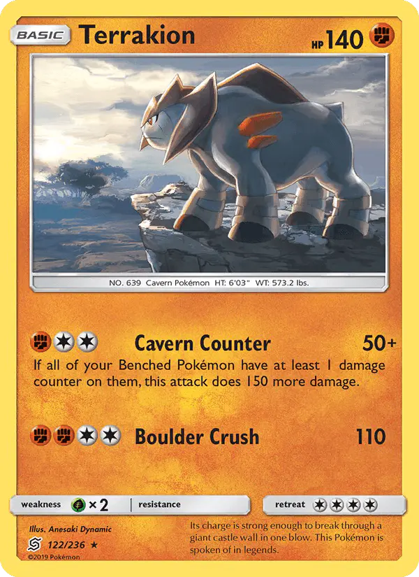 Carta Terrakion 122/236 de Unified Minds