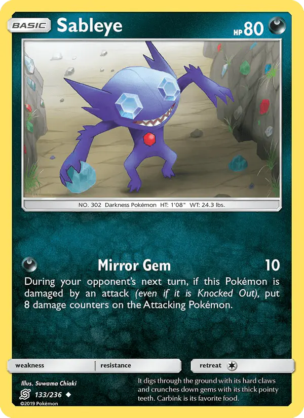 Carta Sableye 133/236 de Unified Minds