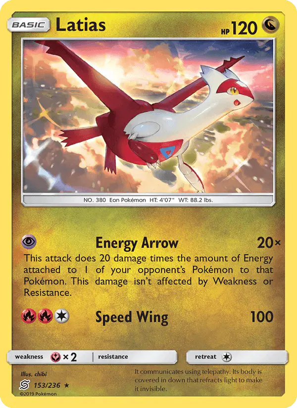 Carta Latias 153/236 de Unified Minds