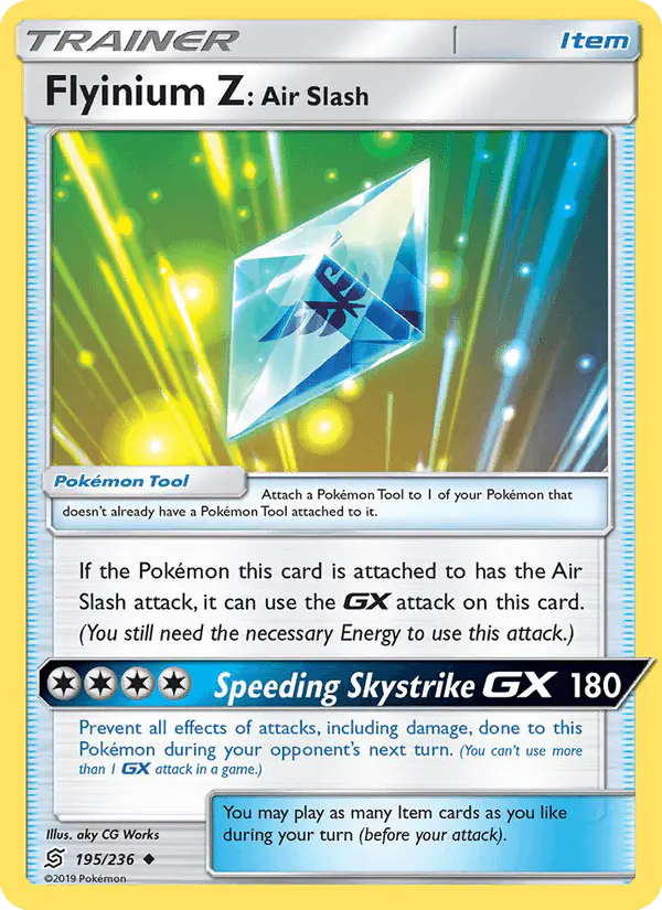 Carta Flyinium Z: Air Slash 195/236 de Unified Minds