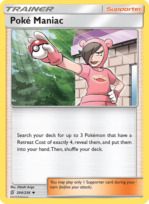 Carta Poké Maniac 204/236 de Unified Minds
