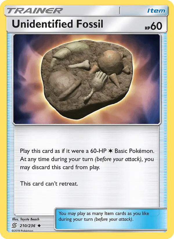 Carta Unidentified Fossil 210/236 de Unified Minds