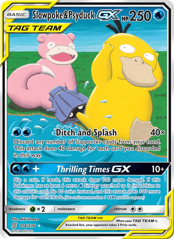 Carta Slowpoke & Psyduck GX 218/236 de Unified Minds