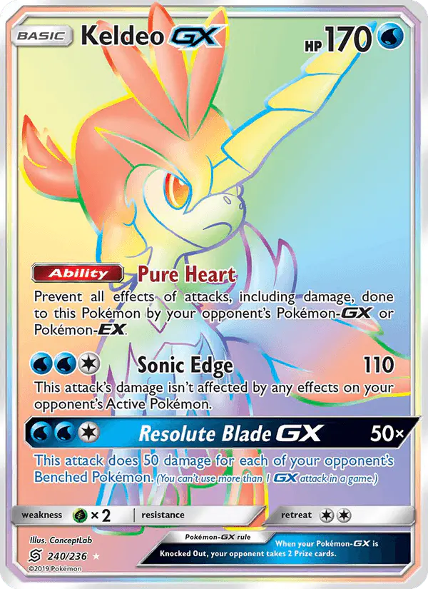 Carta Keldeo GX 240/236 de Unified Minds