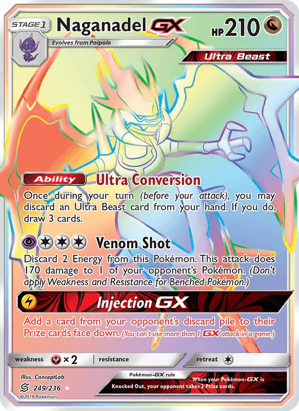 Carta Naganadel GX 249/236 de Unified Minds