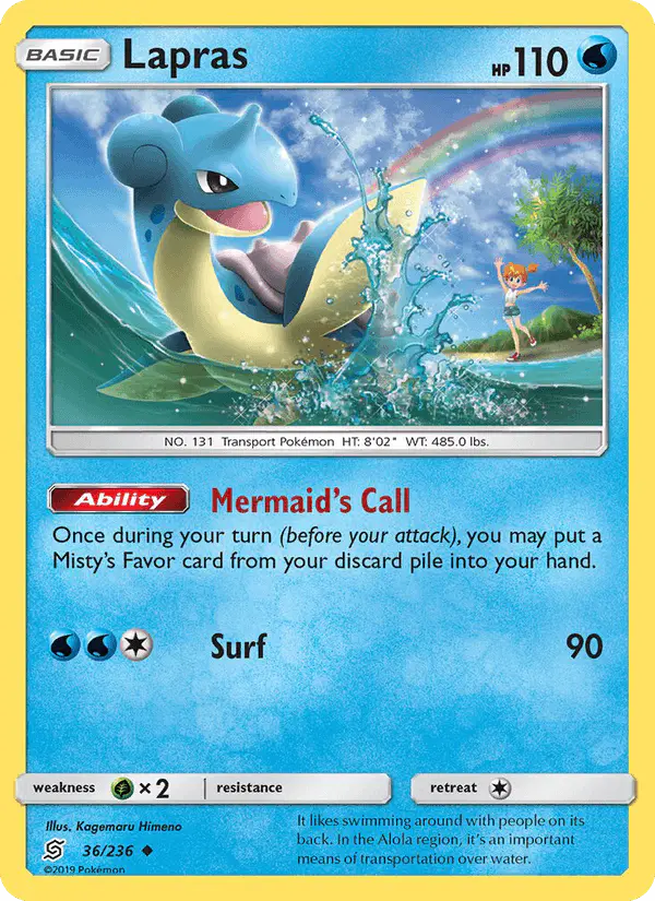 Carta Lapras 36/236 de Unified Minds
