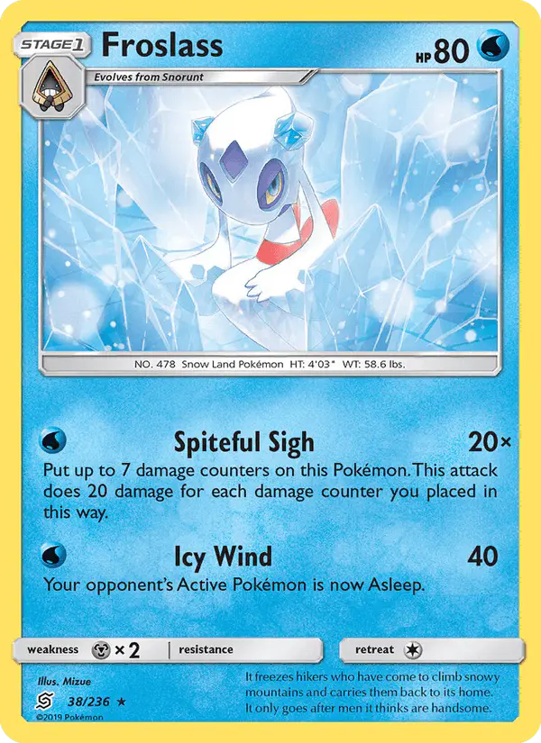 Carta Froslass 38/236 de Unified Minds