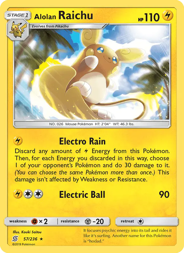 Carta Alolan Raichu 57/236 de Unified Minds