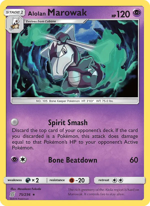 Carta Alolan Marowak 75/236 de Unified Minds