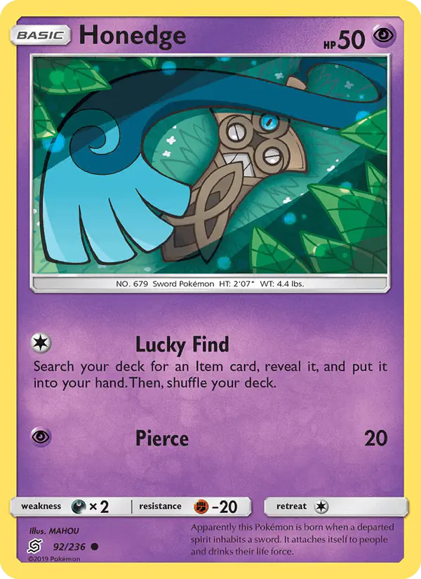 Carta Honedge 92/236 de Unified Minds