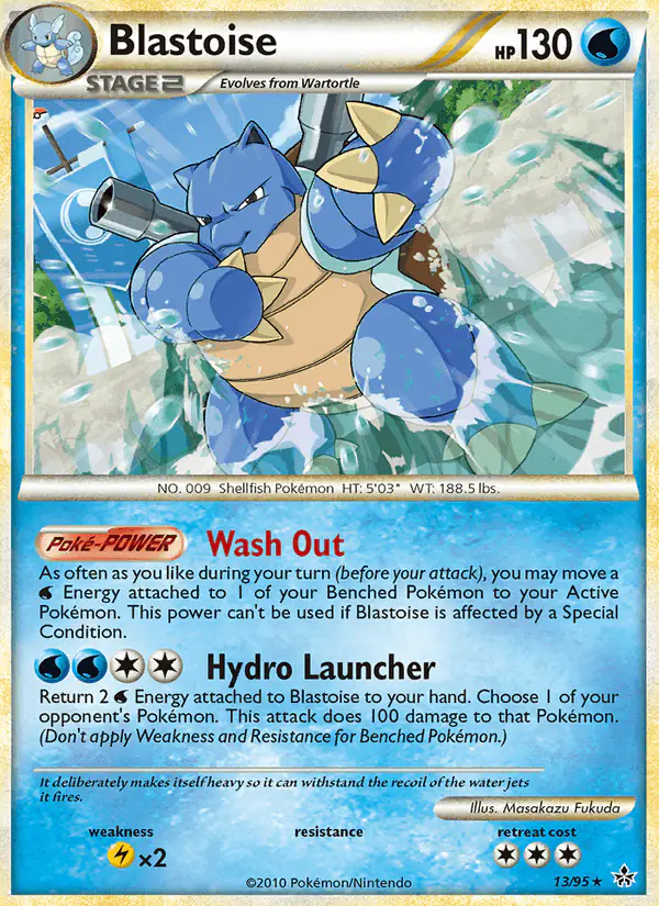 Carta Blastoise 13/95 de Unleashed