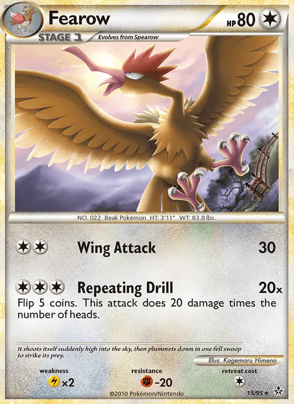 Carta Fearow 15/95 de Unleashed