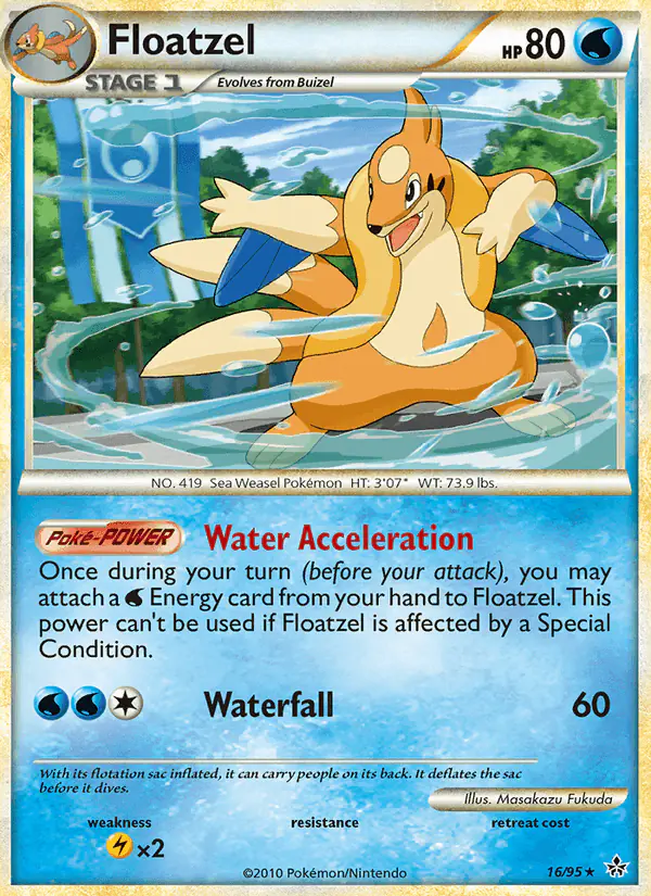 Carta Floatzel 16/95 de Unleashed