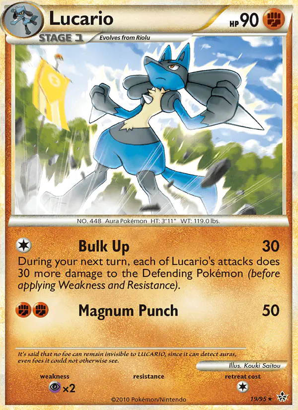 Carta Lucario 19/95 de Unleashed