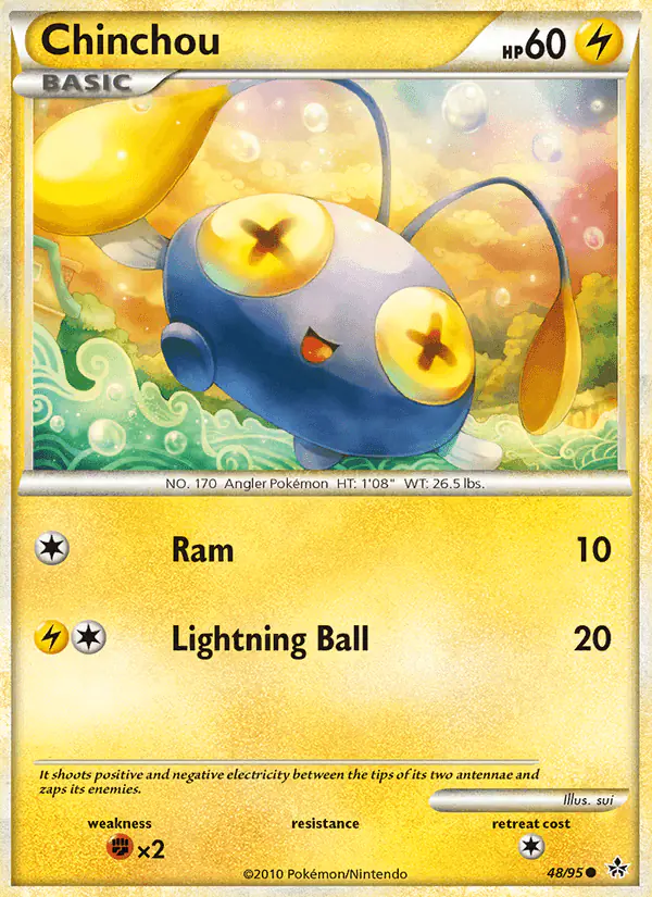 Carta Chinchou 48/95 de Unleashed