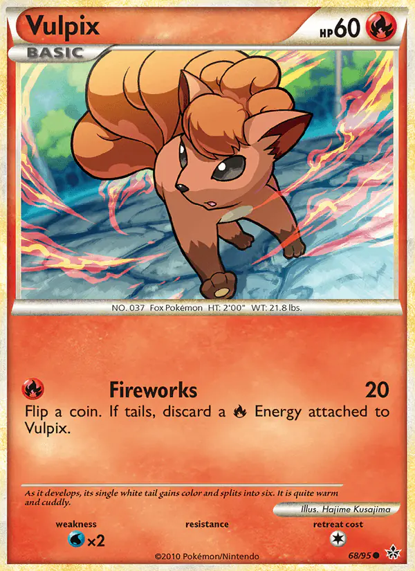 Carta Vulpix 68/95 de Unleashed