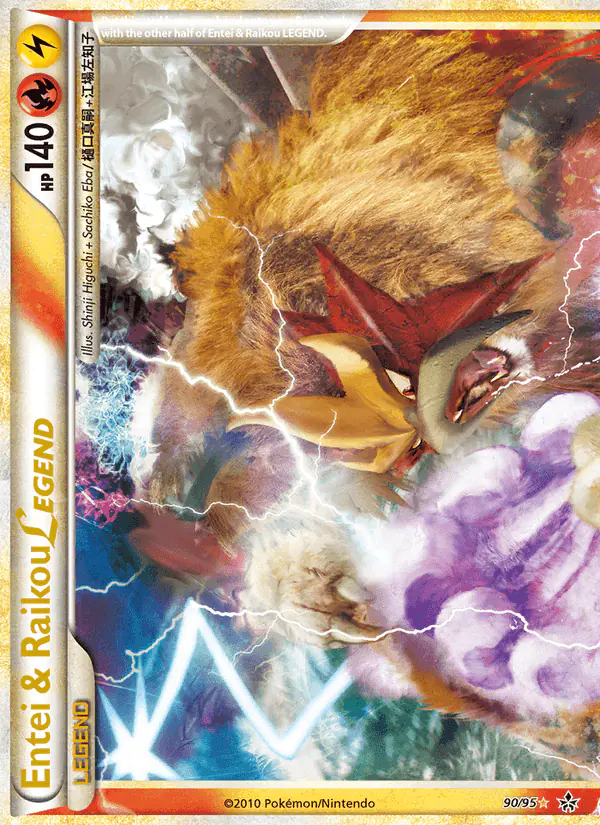 Carta Entei & Raikou LEGEND 90/95 de Unleashed