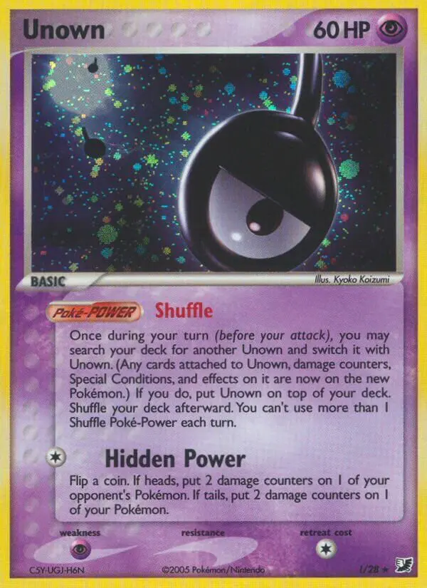 Carta Unown ! de Unseen Forces Unown Collection