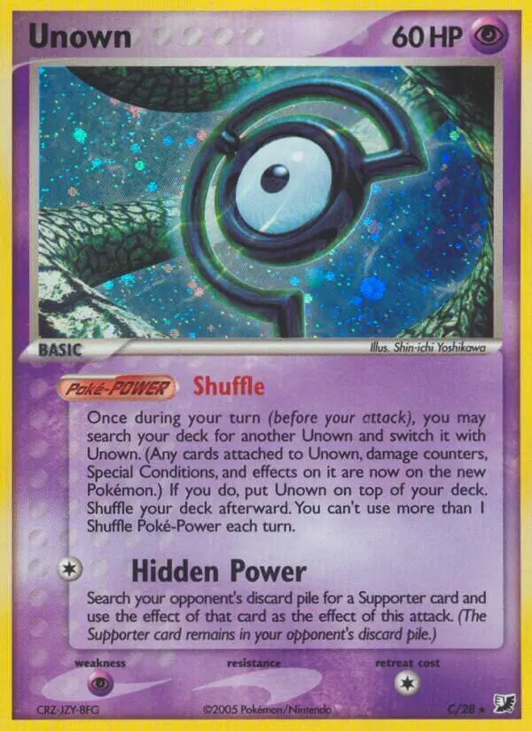 Carta Unown C de Unseen Forces Unown Collection