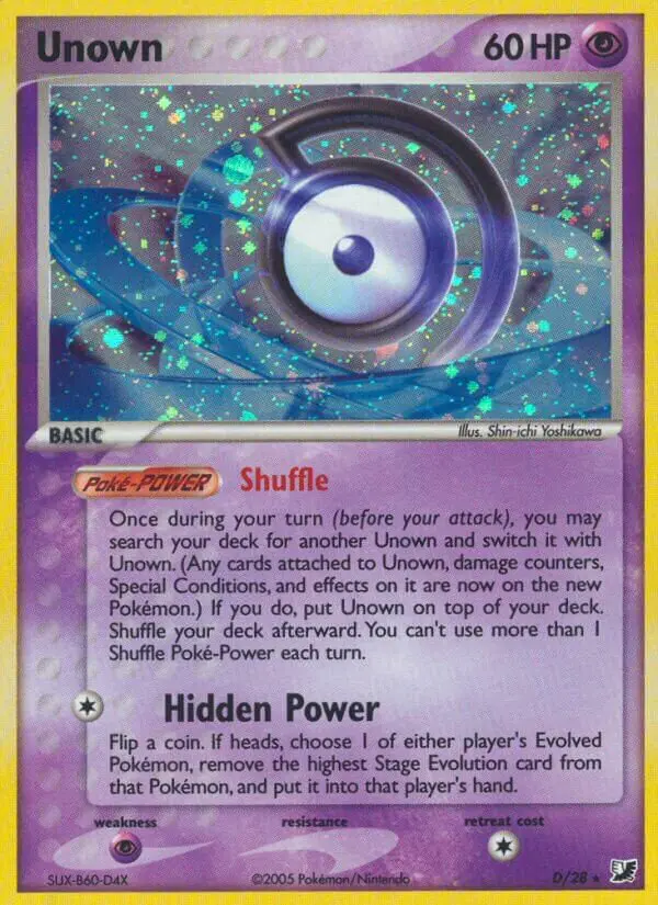 Carta Unown D de Unseen Forces Unown Collection