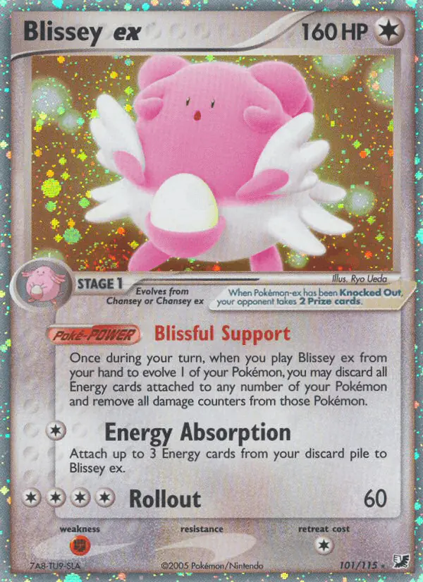 Carta Blissey ex 101/115 de Unseen Forces