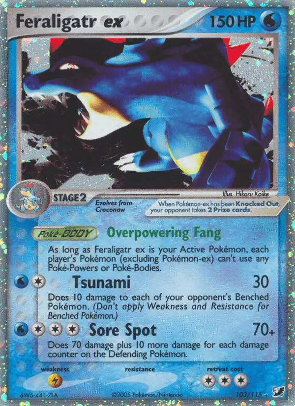 Carta Feraligatr ex 103/115 de Unseen Forces