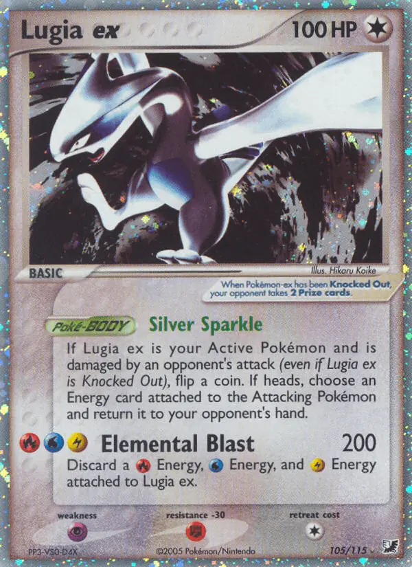 Carta Lugia ex 105/115 de Unseen Forces