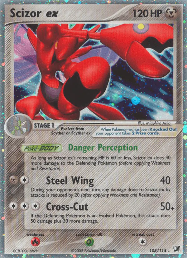 Carta Scizor ex 108/115 de Unseen Forces