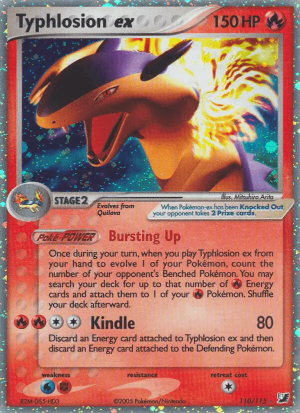 Carta Typhlosion ex 110/115 de Unseen Forces