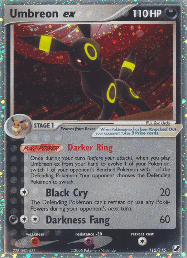 Carta Umbreon ex 112/115 de Unseen Forces