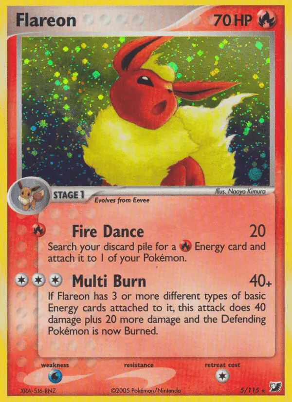 Carta Flareon 5/115 de Unseen Forces