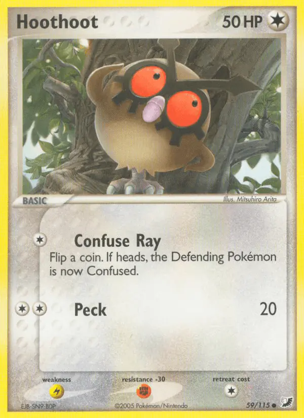 Carta Hoothoot 59/115 de Unseen Forces